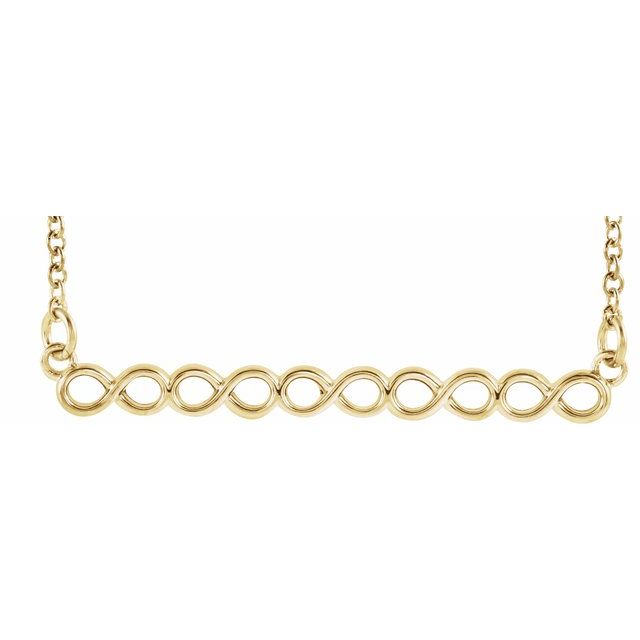 Infinity-Inspired Bar Necklace