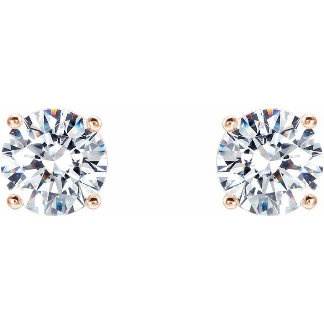 Round 1 CTW Lab-Grown Diamond 4-Prong Stud Earrings