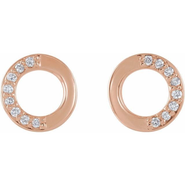 Round .08 CTW Natural Diamond Circle Earrings