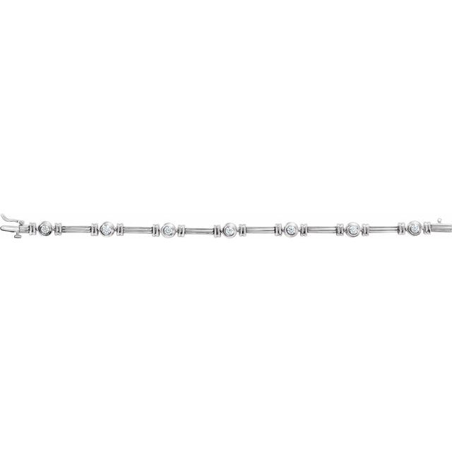 Round 1 CTW Natural Diamond 7 1/4" Bracelet