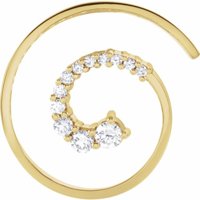 1/2 Natural Diamond Journey Spiral Pendant