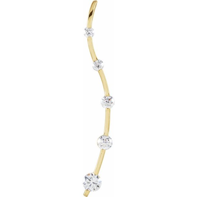1/2 CTW Natural Diamond Journey Graduated Pendant
