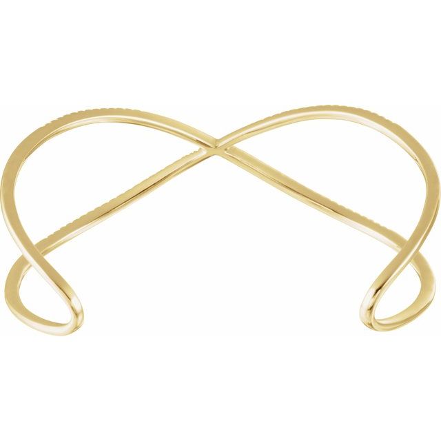 3/4 CTW Natural Diamond Criss-Cross Cuff Bracelet