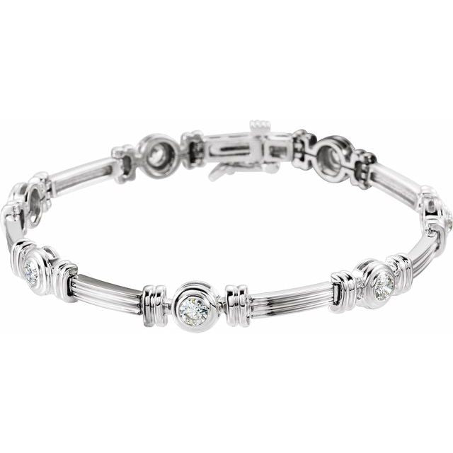 Round 1 CTW Natural Diamond 7 1/4" Bracelet