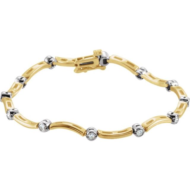 Round 1/2 CTW Natural Diamond Line Bracelet