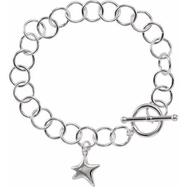 9.5mm Star Charm 7 1/2" Bracelet