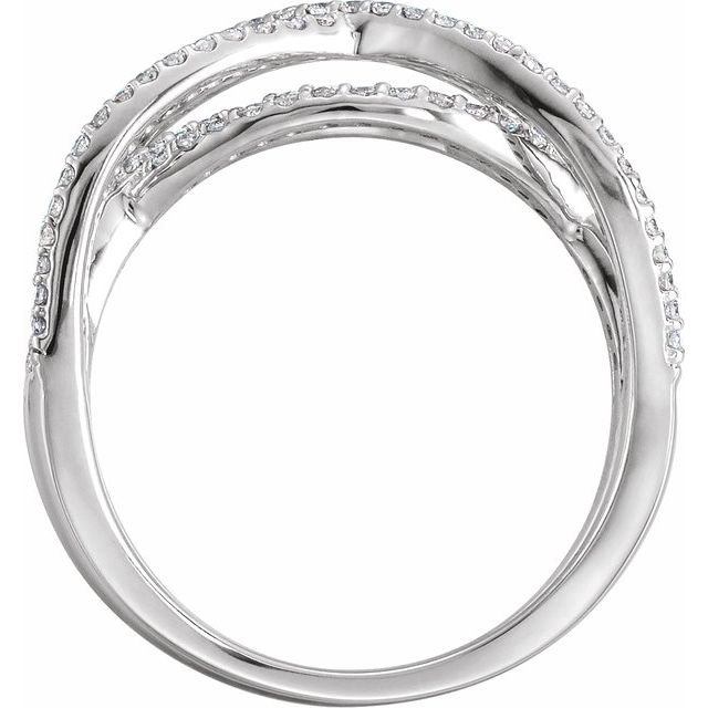 1/2 CTW Natural Diamond Criss-Cross Ring