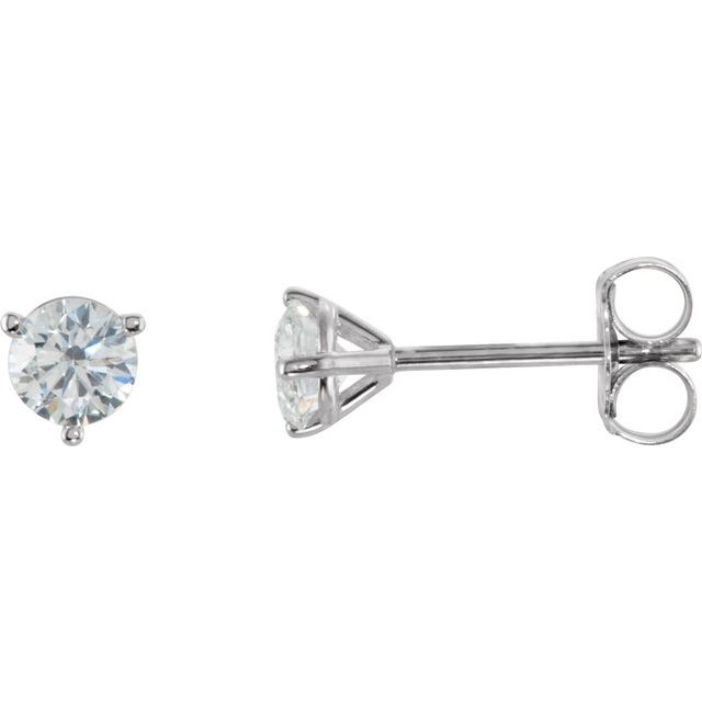 Round 1/2 CTW Natural Diamond Stud Earrings