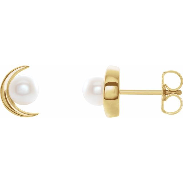 Cultured White Freshwater Pearl Earrings