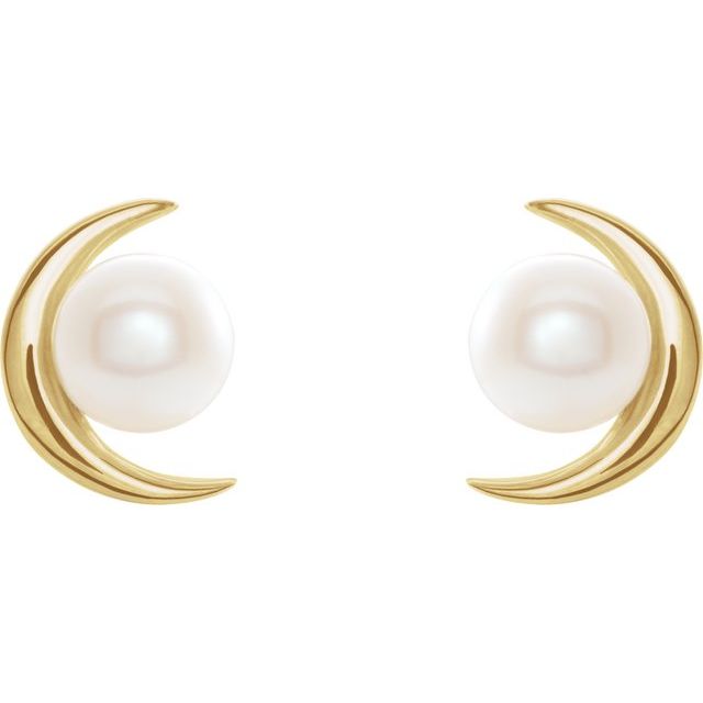 Cultured White Freshwater Pearl Earrings