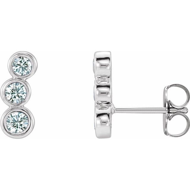 Round 1/2 CTW Natural Diamond Ear Climbers