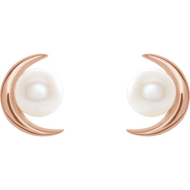 Cultured White Freshwater Pearl Earrings
