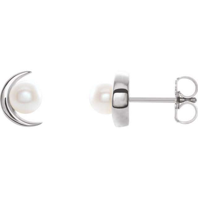Cultured White Freshwater Pearl Earrings