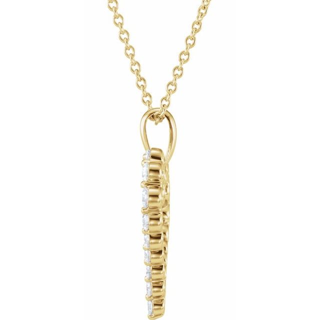 Round 1 CTW Natural Diamond Heart Necklace