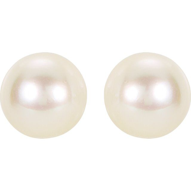 5mm Cultured White Akoya Pearl Earrings