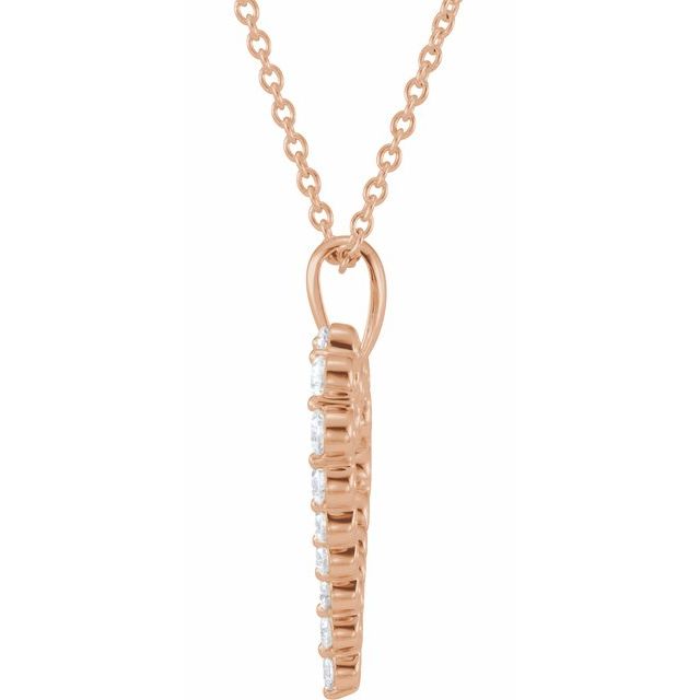 Round 1 CTW Natural Diamond Heart Necklace