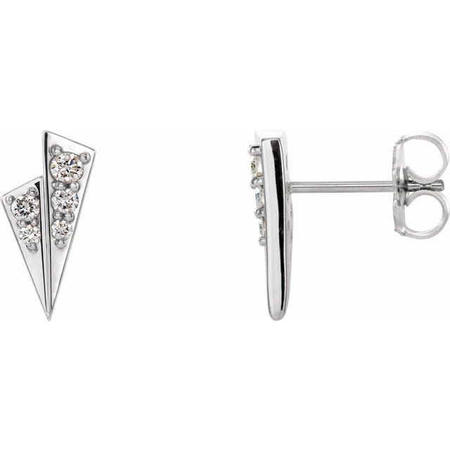 Round 1/6 CTW Natural Diamond Geometric Earrings
