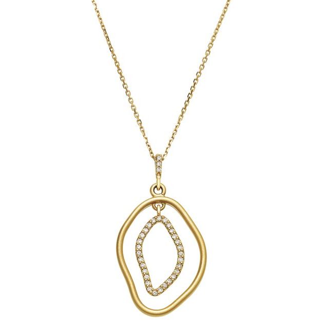 Round 1/6 CTW Natural Diamond Open Silhouette Necklace