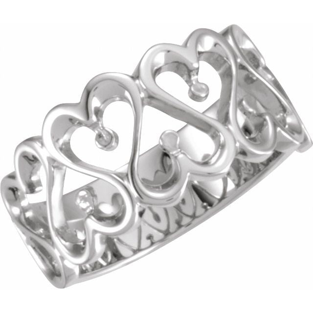 10mm Heart Design Band