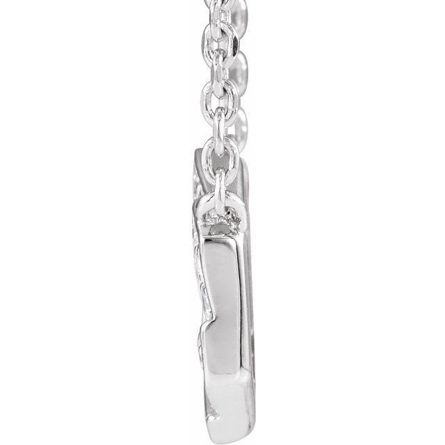 Round .06 CTW Natural Diamond Geometric Necklace