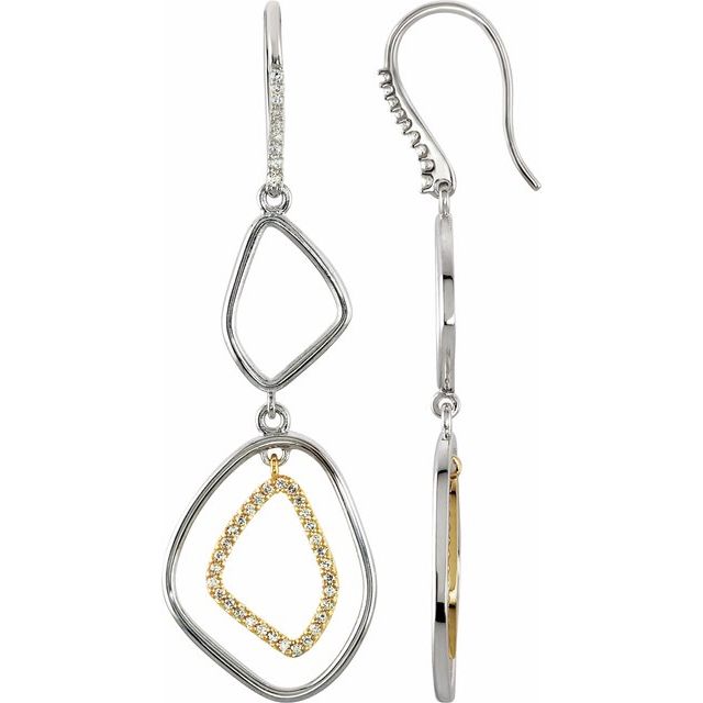 Round 3/8 CTW Natural Diamond Open Silhouette Earrings