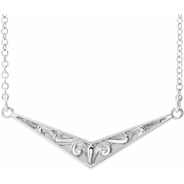 Sculptural "V" Necklace