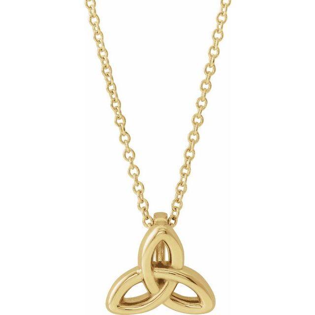 10x9.3mm Celtic-Inspired Trinity Pendant