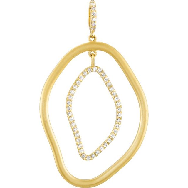 Round 1 1/6 CTW Natural Diamond Open Silhouette Pendant