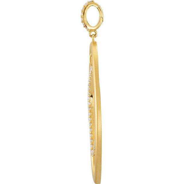 Round 1 1/6 CTW Natural Diamond Open Silhouette Pendant
