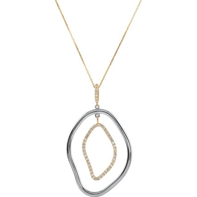 Round 1/6 CTW Natural Diamond Open Silhouette Necklace