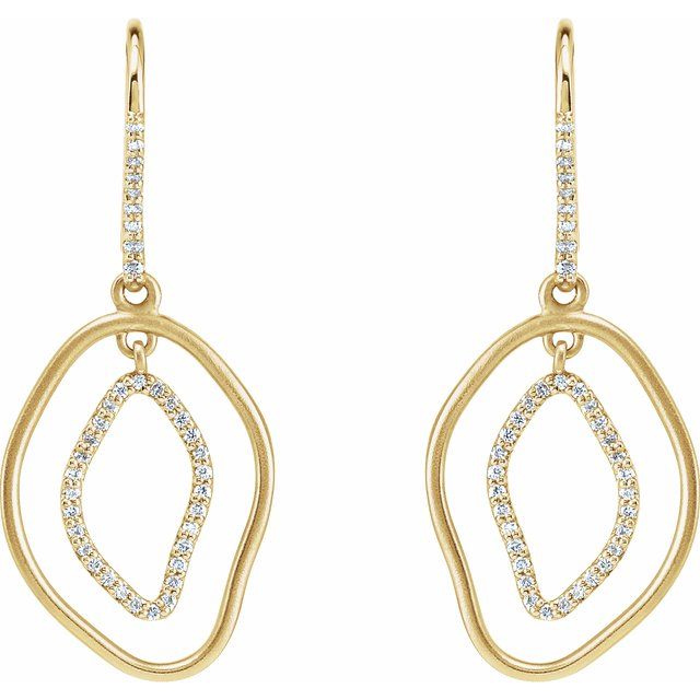 Round 3/8 CTW Natural Diamond Dangle Earrings