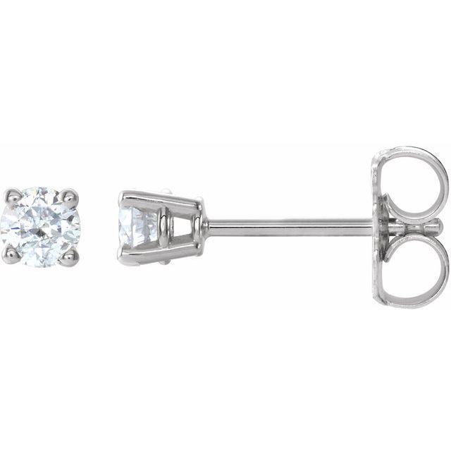 Round 1/4 CTW Natural Diamond Stud Earrings