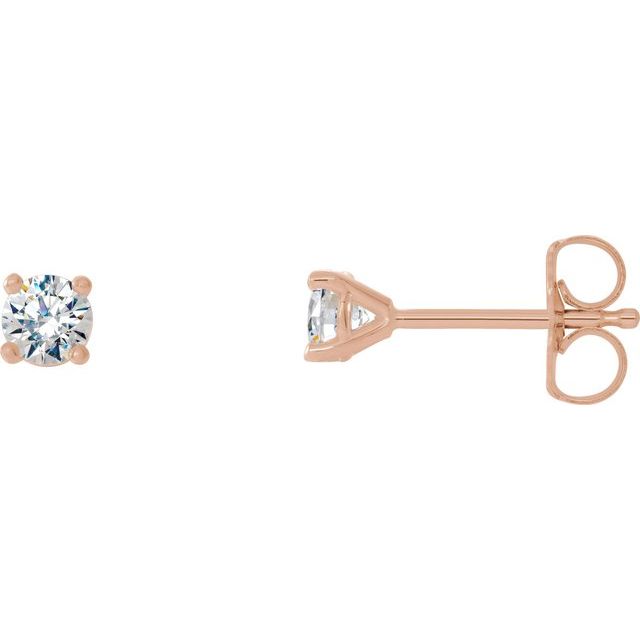 Round 3/4 CTW Lab-Grown Diamond 4-Prong Stud Earrings