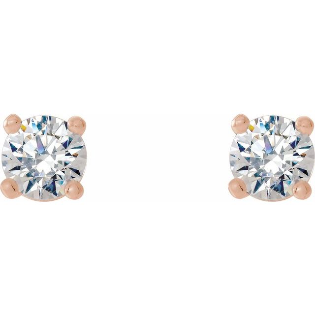 Round 1/5 CTW Lab-Grown Diamond 4-Prong Stud Earrings