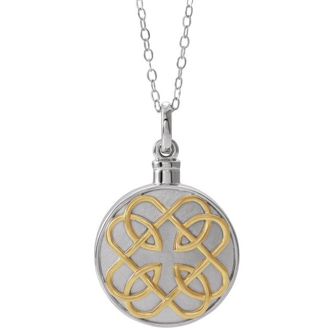 Gold-Plated Celtic-Inspired Ash Holder Necklace