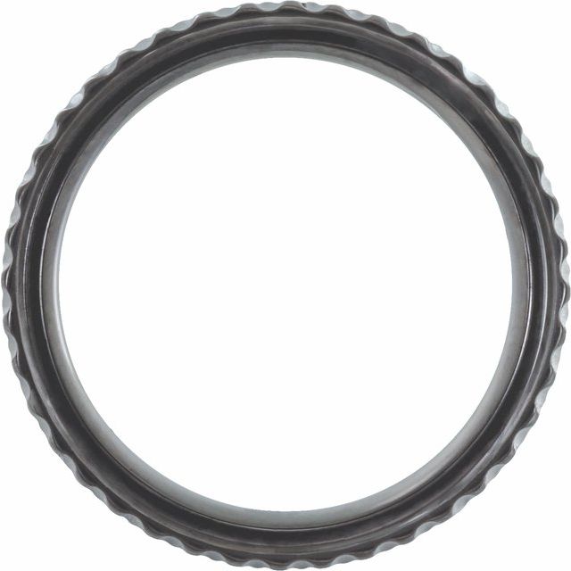 Black Titanium 8mm Patterned Band