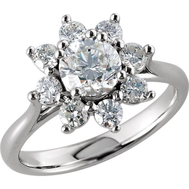 1 3/4 CTW Natural Diamond Cluster Ring