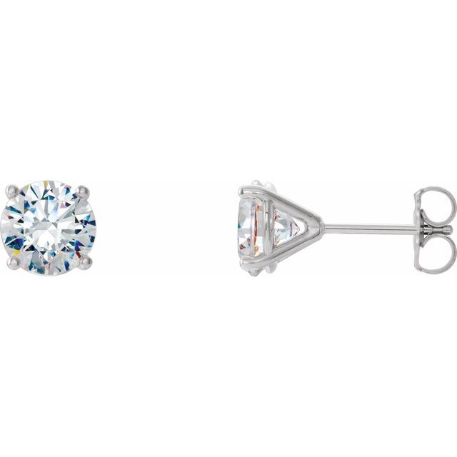 Round 3/4 CTW Lab-Grown Diamond 4-Prong Stud Earrings