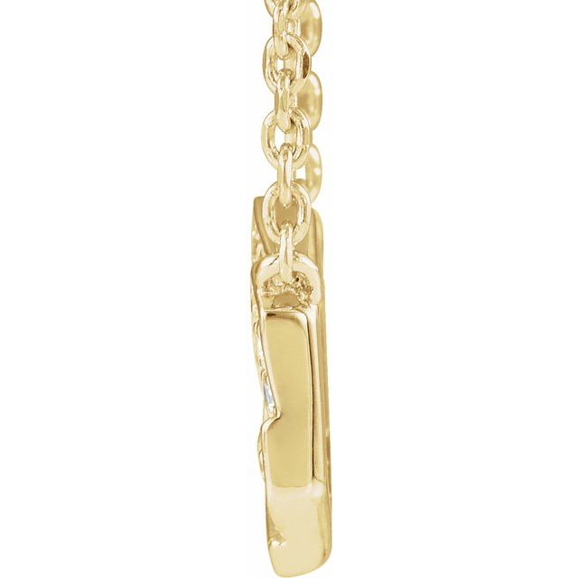 Round .06 CTW Natural Diamond Geometric Necklace
