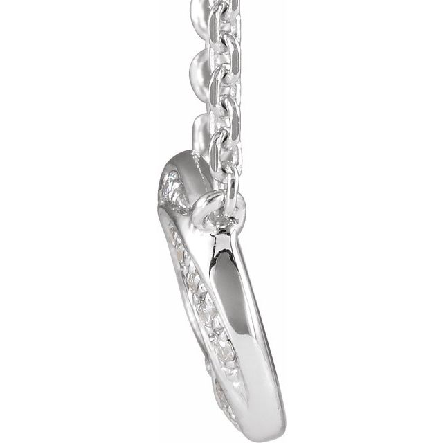 Round .06 CTW Natural Diamond Geometric Necklace