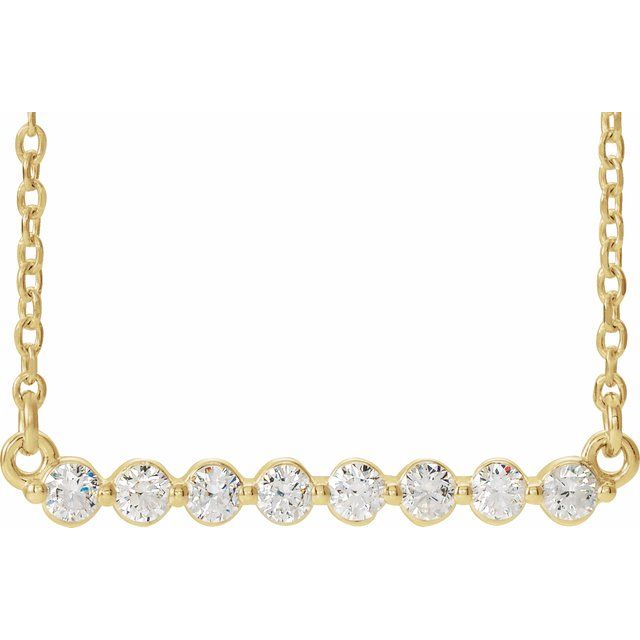 Round 1/4 CTW Lab-Grown Diamond Bar Necklace
