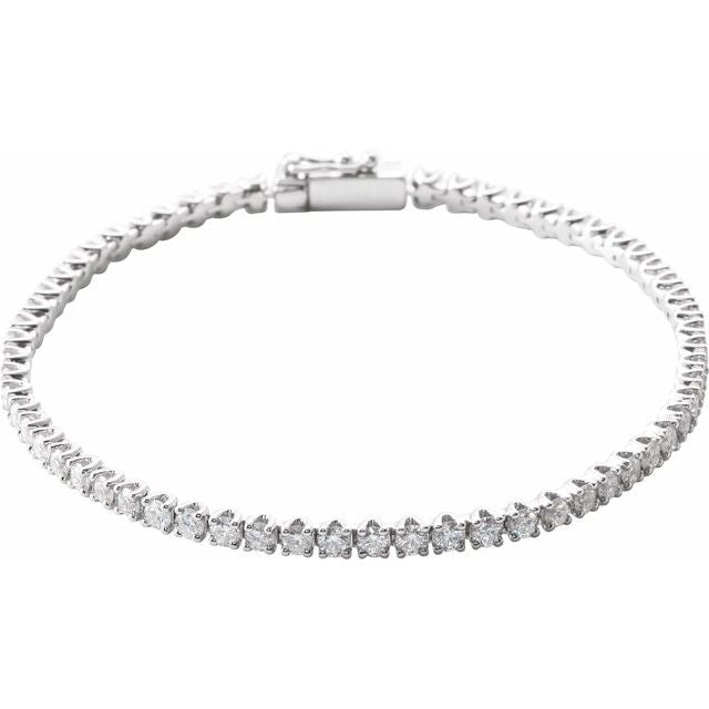 Round 3 CTW Natural Diamond Line Bracelet