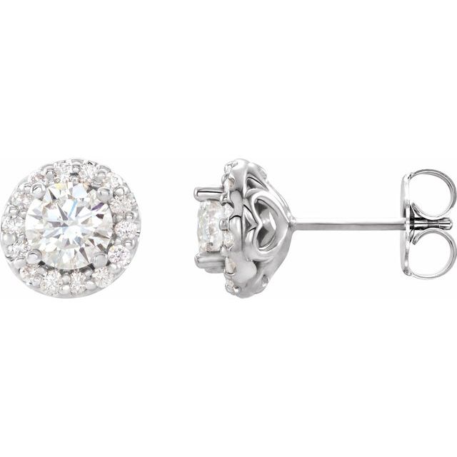 Round 1 7/8 CTW CTW Diamond Earrings