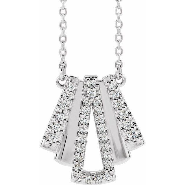 Round 1/4 CTW Natural Diamond Art Deco Necklace