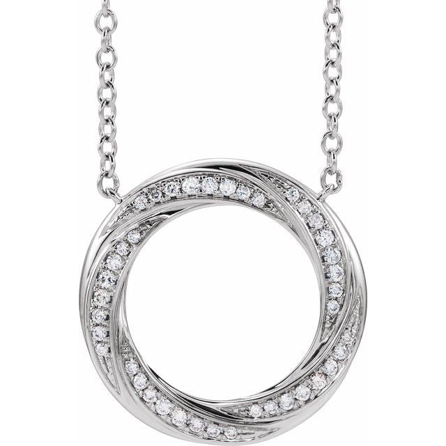 1/5 CTW Natural Diamond Circle Necklace