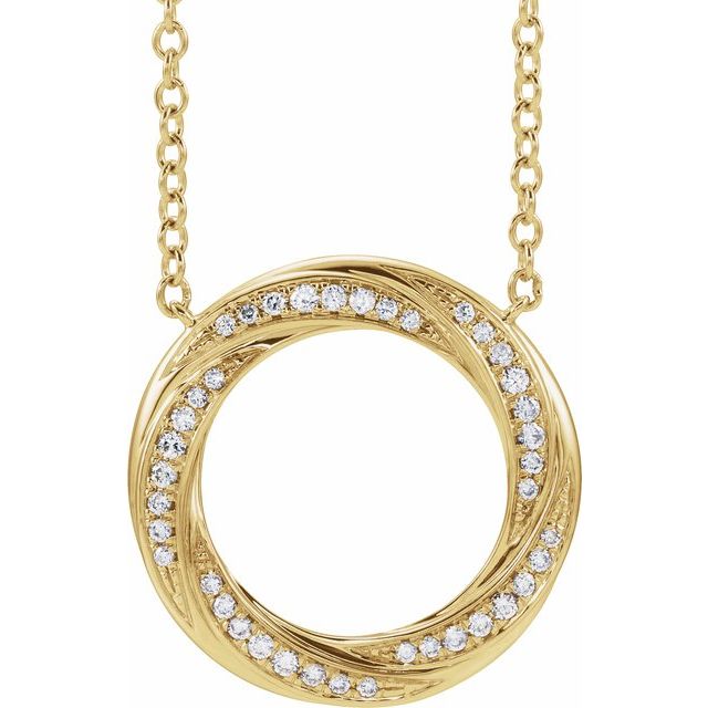 1/5 CTW Natural Diamond Circle Necklace
