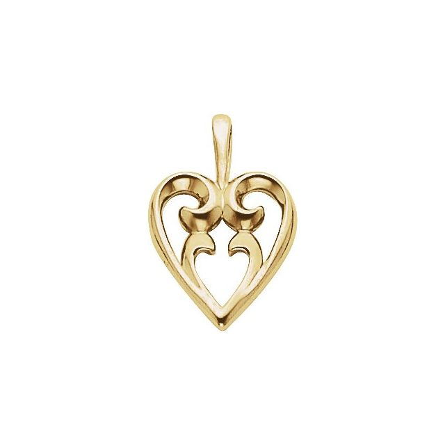 Scroll Heart Pendant
