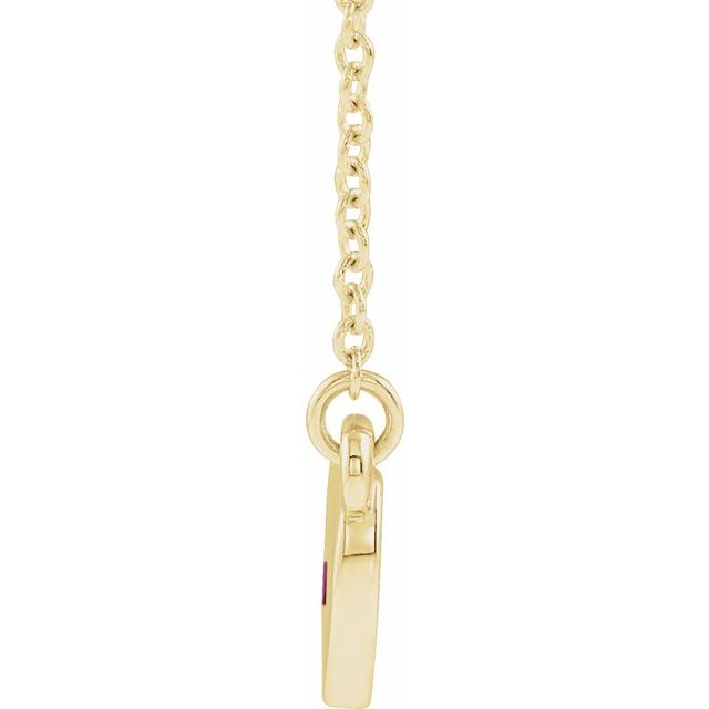 Lab-Grown Ruby Heart Necklace