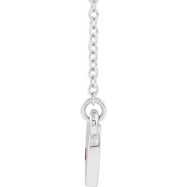 Lab-Grown Ruby Heart Necklace