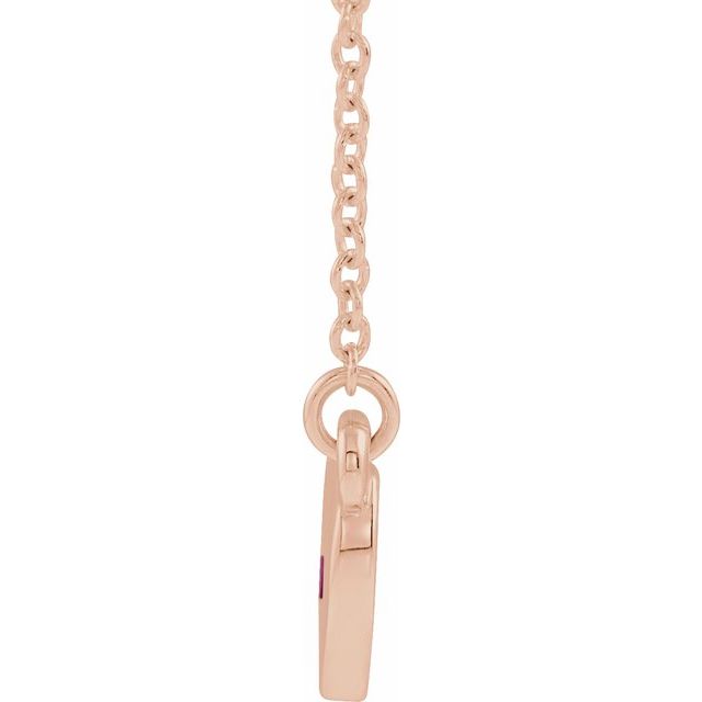 Lab-Grown Ruby Heart Necklace